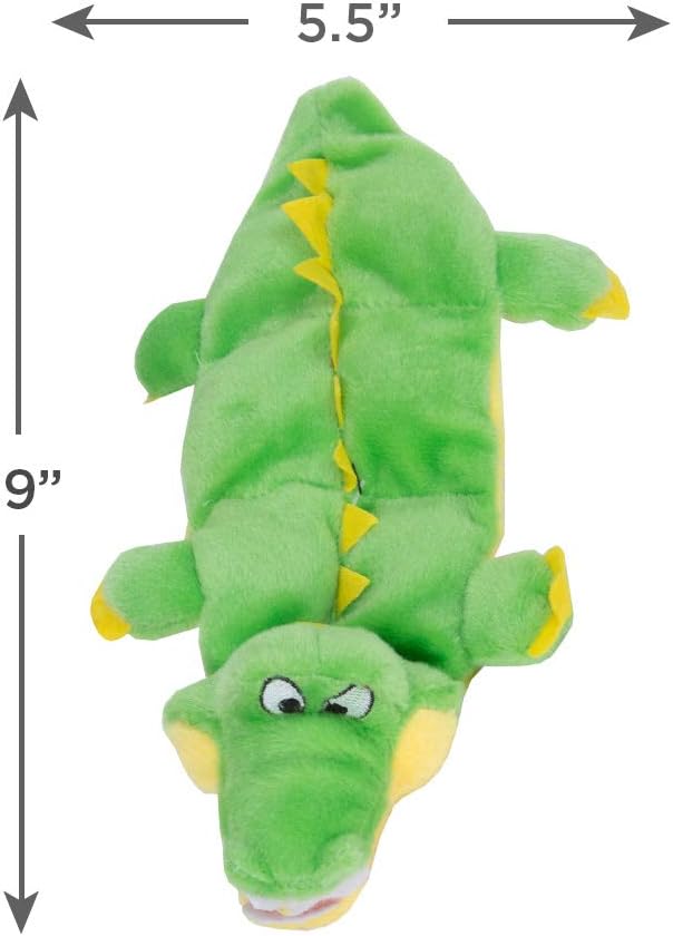 Outward Hound Squeaker Matz Plush Gator Dog Toy, Small