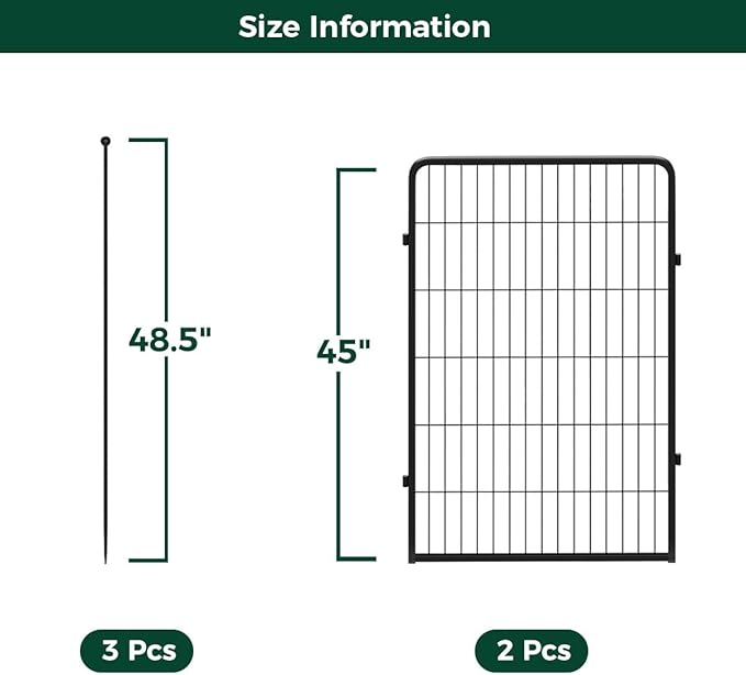 FXW Rollick Dog Playpen for Yard, RV CampingâPatented, 45 inch 2 Panels