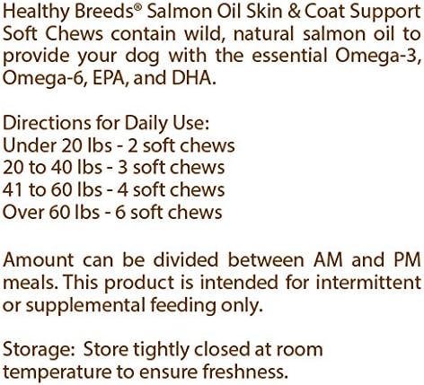 Healthy Breeds Bull Terrier Salmon Oil Soft Chews 120 Count