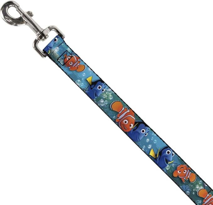 Dog Leash Nemo Dory Poses 6 Feet Long 0.5 Inch Wide