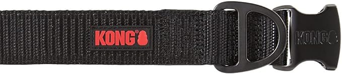 KONG Max HD Ultra Durable Neoprene Padded Dog Collar (Medium, Black)