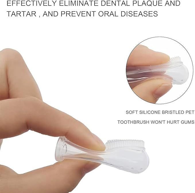 6 Units Pack Pet Finger Toothbrush for Dogs & Cats, Extra Soft Silicone Bristles Professional Dog Toothbrush & Cat Toothbrush, Easy Teeth Cleaning for Dog Dental Hygiene