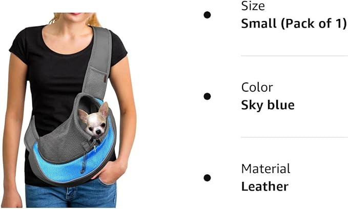 YUDODO Pet Dog Sling Carrier Breathable Mesh Travel Safe Sling Bag Carrier for Dogs Cats