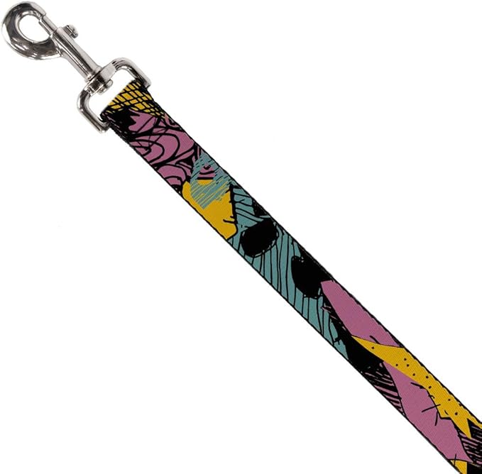 Dog Leash Nightmare Before Christmas Sally Dress Patchwork 6 Feet Long 1.5 Inch Wide