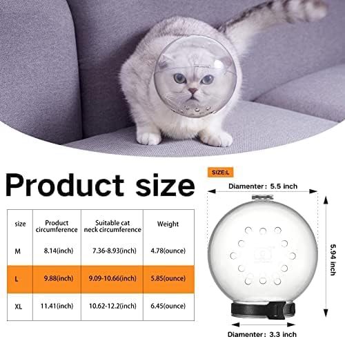 Cat Muzzle for Grooming,Bubble Muzzle and Boots for Nail Trimming,Cat Grooming Mask with Anti Bite,Cat Astronaut Helmet,Cat Breathable Muzzle and Silicone Paw Covers