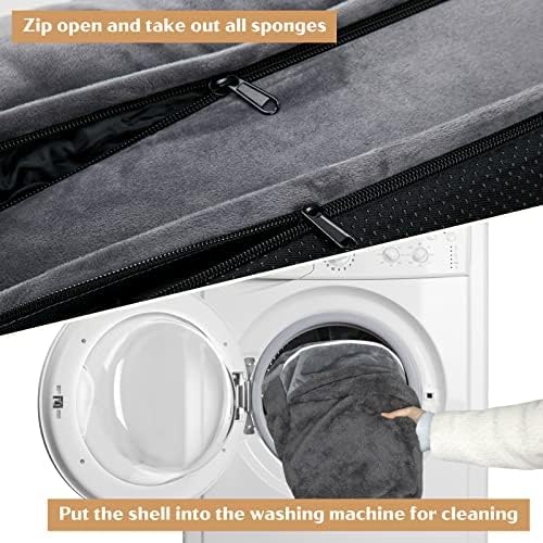 Cooling Dog Bed, Memory Foam Orthopedic Dog Bed for Giant Dogs, XXL Dog Bed for Extra Large Dogs, Waterproof Dog Bed with Bolster & Removable Cover(XX-large,Leaden Grey)