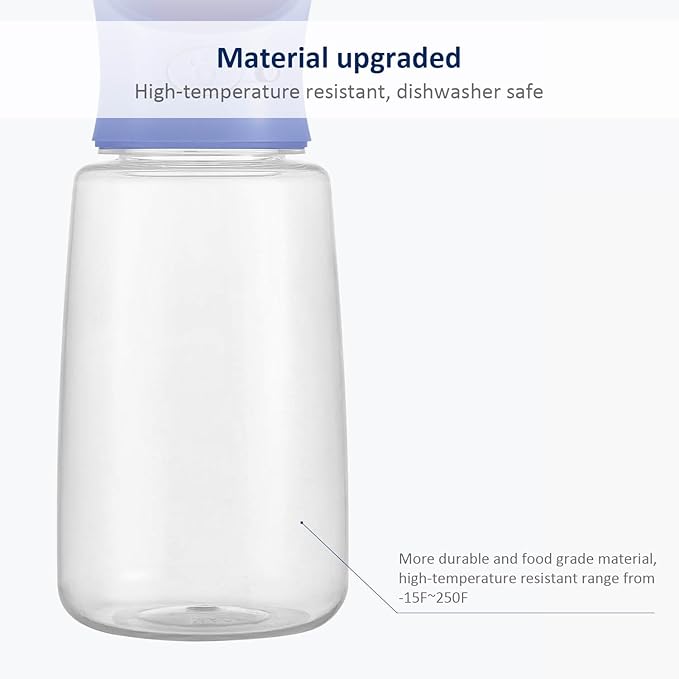 WePet Portable Dog Water Bottle with Food Container, 25 OZ + 6 OZ, Leak Proof Puppy Water Dispenser with Drinking Feeder for Pets Outdoor Walking, Hiking, Travel, Food Grade Plastic