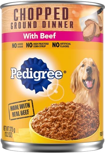 Pedigree Wet Food Pedigree Chopped Ground Dinner With Beef Adult Canned Wet Dog Food, 13.2 Oz. Can