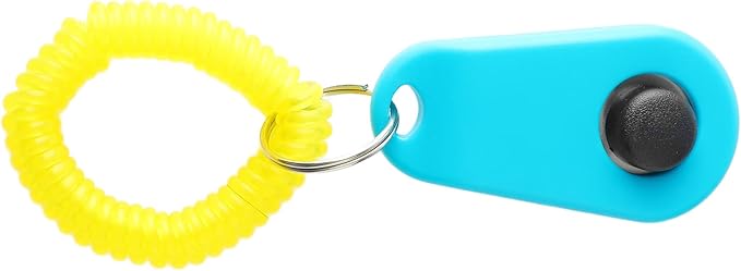 Zerodis Pet Dog Training Clicker with Wrist Bands Strap Assorted Color Dog Positive Behavior Rein Forcer for Pets All Ages Puppy and Adult Dogs Built in Poop Bag Dispenser Easily Carrying