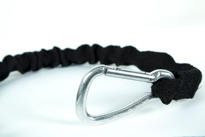 Neewa Tug Line with Bungee, Skijoring tug line, Bikejoring, Skijoring, Hands Free Dog Leash, Dog Joring, Tow Line, Designed to run one or More Dogs with a Bicycle or skis (2.0-2.5m (6.5-8.0ft), Black)