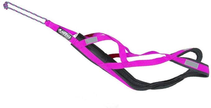 Neewa Sled Pro Harness (Large, Pink), Dog Pulling Harness, Husky Harness, Mushing Harness, X Back Harness Dog for Dog Exercise, Bikejoring, Skijoring, Dog Sledding, Canicross, Dog Harness