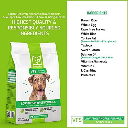 VFS Low Phosphorus Formula Special Needs Dry Dog Food Made with Cage Free Turkey and Whole Eggs 4.4lb