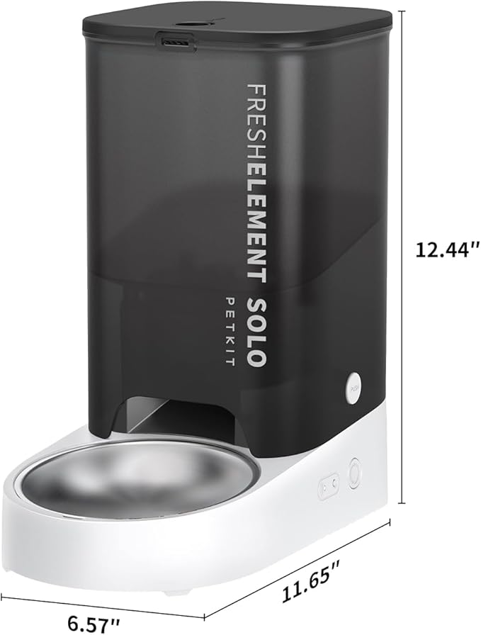 PETKIT Automatic Pet Feeder, 3L WiFi Cat Dog Feeder, Schedule Feeding Pet Food Dispenser for Cats and Dogs with 304 Stainless Steel Feeding Bowl, Up to 10 Meals per Day, USB Cable/App Control