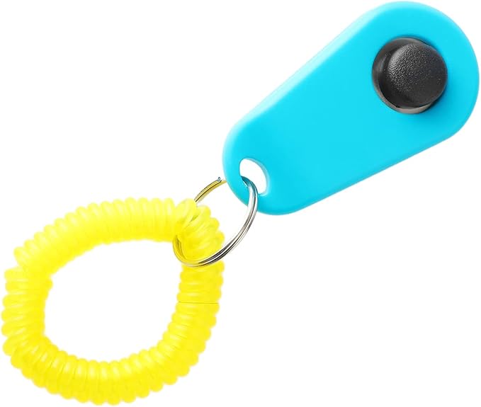 Zerodis Pet Dog Training Clicker with Wrist Bands Strap Assorted Color Dog Positive Behavior Rein Forcer for Pets All Ages Puppy and Adult Dogs Built in Poop Bag Dispenser Easily Carrying