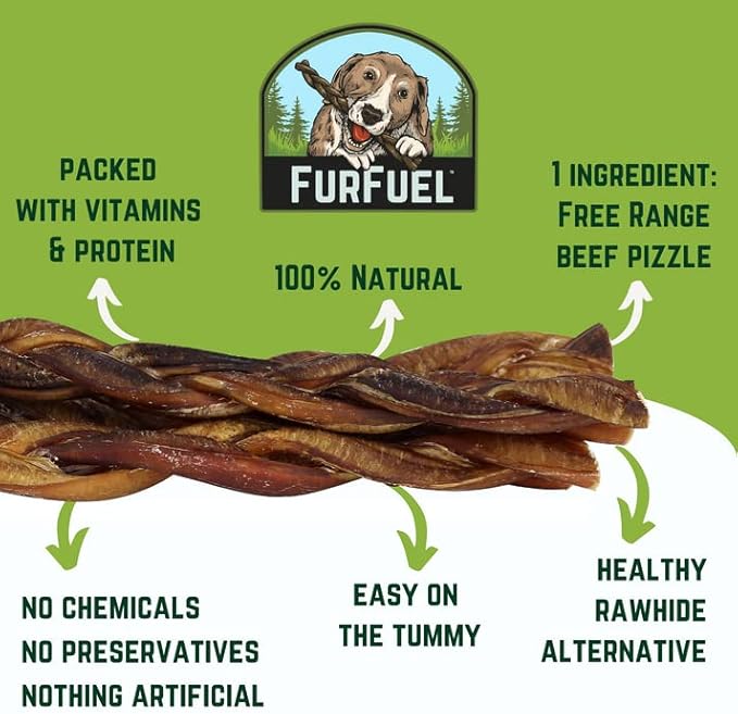 Braided Bully Sticks Variety Pack for Dogs - Suitable for Small, Medium, and Large Breeds – 3 Pack of 12-Inch Dog Bully Sticks - Low Odor, All-Natural Chew (12 Inch, 3 Count)