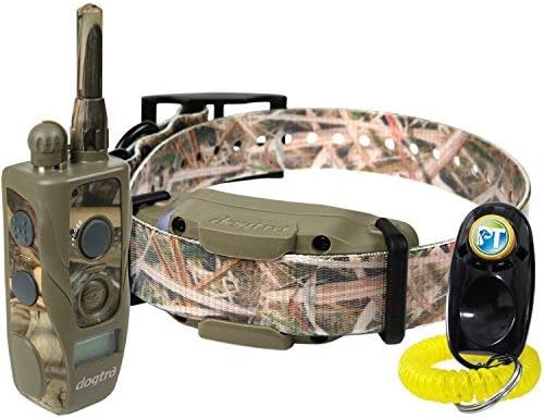 Dogtra 1900S Wetlands Camo Remote Training Collar - 3/4 Mile Range, IPX9K Waterproof, Rechargeable, 127 Training Levels, Vibration - includes PetsTEK Dog Training Clicker