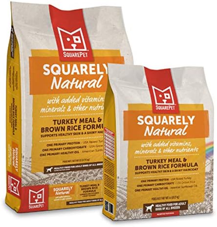 Squarely Natural Turkey Meal & Brown Rice Dry Dog Food 4.4lbs