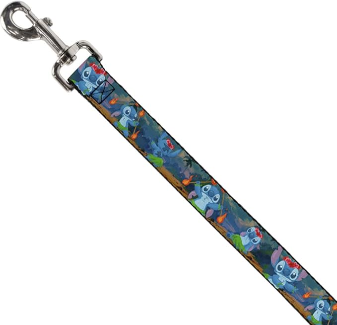 Dog Leash Stitch Hula Dance 5 Poses 4 Feet Long 1.5 Inch Wide