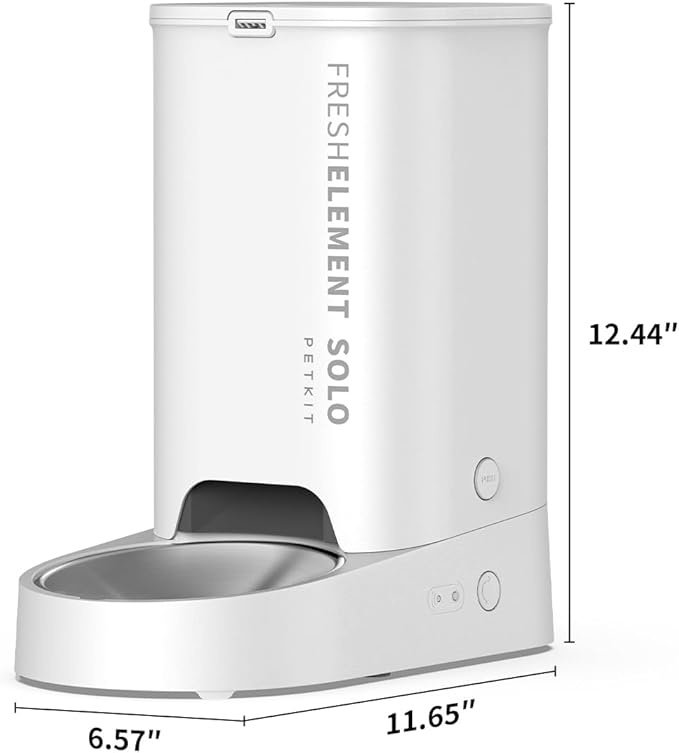 PETKIT Automatic Pet Feeder, 3L WiFi Cat Dog Feeder, Schedule Feeding Pet Food Dispenser for Cats and Dogs with 304 Stainless Steel Feeding Bowl, Up to 10 Meals per Day, USB Cable/App Control