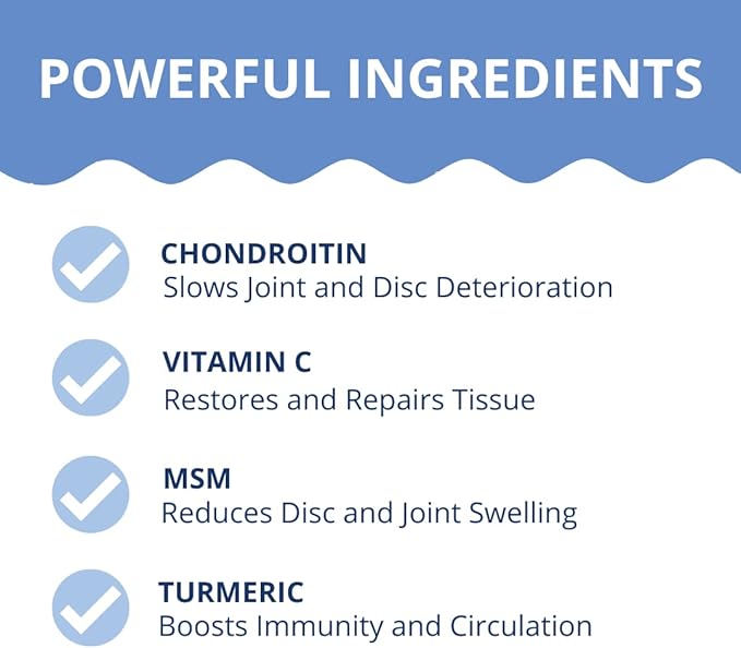 Under The Weather Pet Disc & Spine Health Chews for Dog | Vet Formulated Dog Chews Spinal Disc Support Supplement | Great for Dachshunds & Long Back Breeds with IVDD, Back & Joint Arthritis