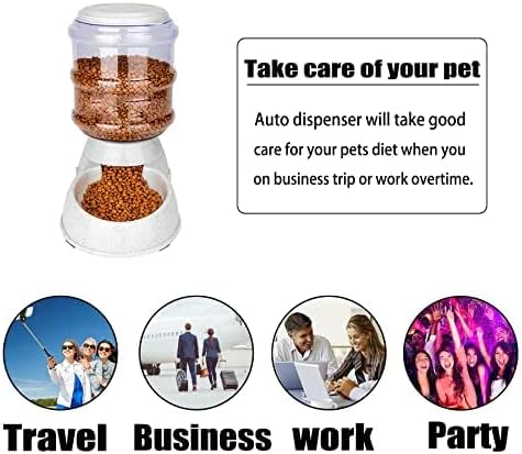 Automatic Dog Feeders for Large Dogs,3 Gallon Gravity Dog Cat Feeder Station,Automatic Dog Food Dispense,Easy to Clean,Gray (3 Gallon Dog Feeder)