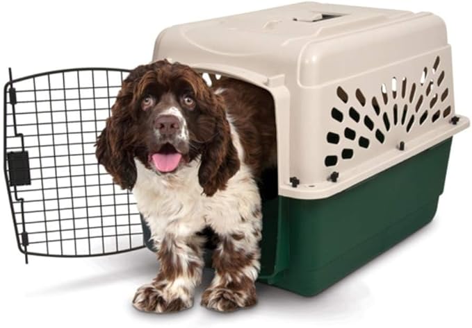 Petmate Ruffmaxx Dog Kennel Pet Carrier & Crate 28" (20-30 Lb), Outdoor and Indoor for Large, Medium, and Small Dogs - Made from Durable Recycled Material w/ 360-Degree Ventilation, Made in USA