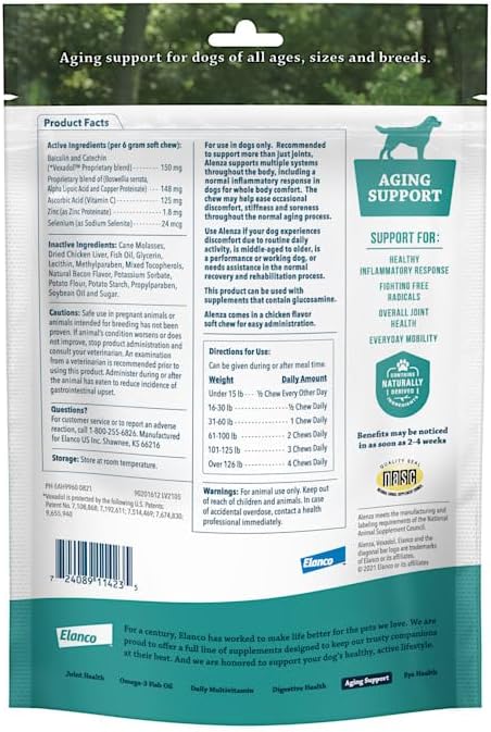 Elanco Alenza Soft Chews Aging Support for Dogs, 60 Count