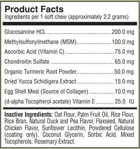 ASHER HOUSE WELLNESS | Hip and Joint Soft Chew Supplement for Dogs | All Natural | 120 Chews | Glucosamine | Condroitin