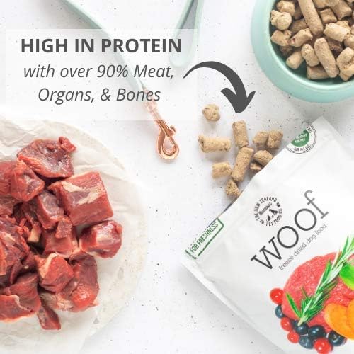Woof Wild Brushtail Freeze Dried Raw Dog Food, Mixer, or Topper, or Treat - High Protein, Natural, Limited Ingredient Recipe - 9.9 oz