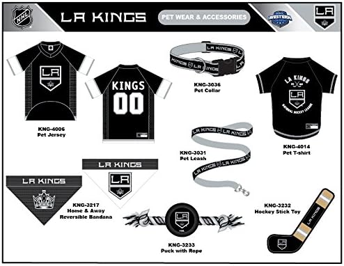 Pets First NHL Los Angeles Kings Tee Shirt for Dogs & Cats, Large. - are You a Hockey Fan? Let Your Pet be an NHL Fan Too!