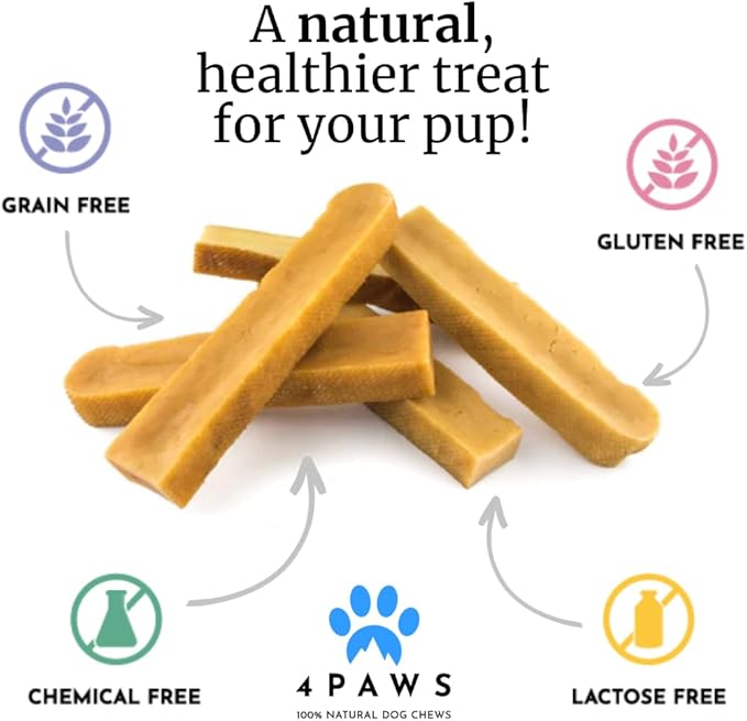 100% Natural Himalayan Yak Cheese Dog Chews, Long-Lasting Dog Treats, Lactose Free, Gluten Free | 5 Count (Small)