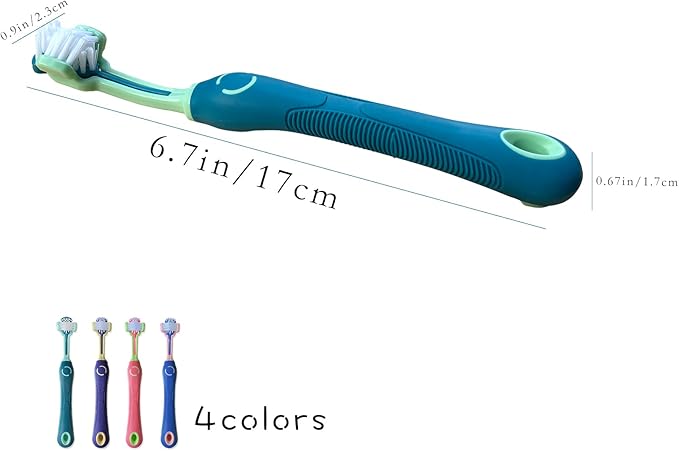 Dog Toothbrushs,Tooth Brushs Suitable for Pet,Dog Teeth Care Cleaning Mouth,Three Sided Design for Easy Teeth Cleaning