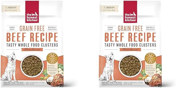 The Honest Kitchen Whole Food Clusters Grain Free Beef Dry Dog Food, 1 lb (Pack of 2)