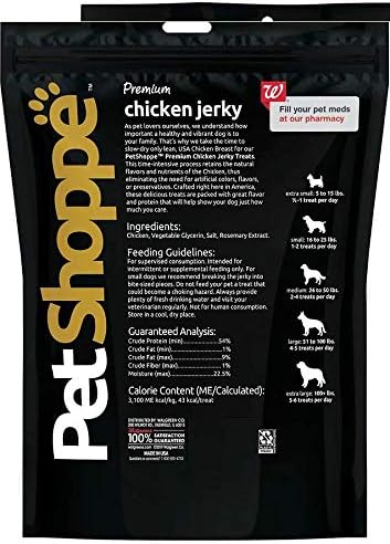 PetShoppe Premium Chicken Jerky Dog Treats Made in USA Only All Natural - No Fillers, Additives or Preservatives (25 oz)
