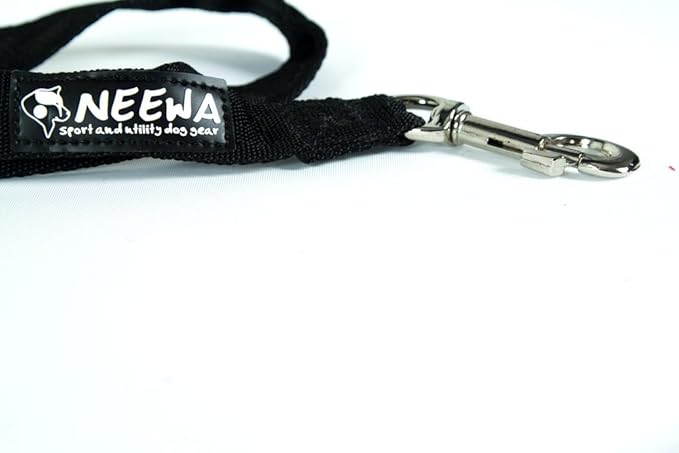 Neewa Tug Line with Bungee, Skijoring tug line, Bikejoring, Skijoring, Hands Free Dog Leash, Dog Joring, Tow Line, Designed to run one or More Dogs with a Bicycle or skis (2.0-2.5m (6.5-8.0ft), Black)