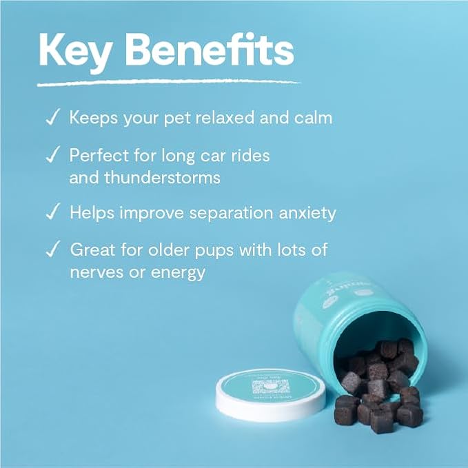 Open Farm Calming Chews, Dog Supplement, Dog Vitamins, Promote Calmness and Reduce Anxiousness Using Traceable and Vet-Approved Ingredients, 12.7 oz, 90 Count