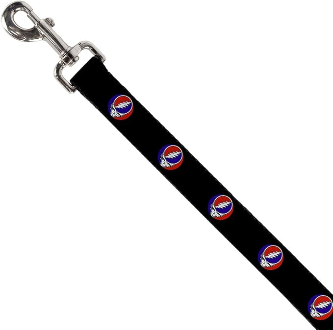 Buckle-Down Pet Leash - Steal Your Face Repeat Black/Color - 4 Feet Long - 1" Wide