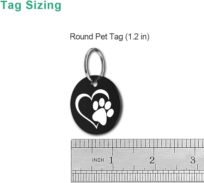 MYLUCKYTAG Stainless Steel QR Code Pet ID Tags Dog Tags - Pet Online Profile - Scan QR Receive Instant Pet Location Alert Email