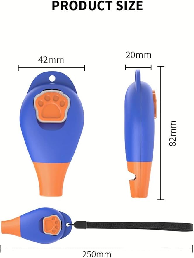 Dog Training Clicker with Wrist Strap Durable Lightweight Easy to Use, Pet Training Clicker for Cats Puppy Birds Horses. Perfect for Behavioral Training (Blue)