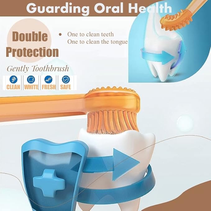 Dog Toothbrush, Pet Silicone Toothbrush Cat Tooth Brushing Kit with Storage Cup, 360° Doggie Kitten Toothbrush Tongue Cleaning Brush, Dental Care for Small Pets Ferret Dutch Pigs