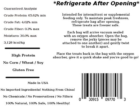 Natural Chicken Jerky Dog Treats - 1 Ingredient. USA Made. No Fillers. No Chemicals. 10oz