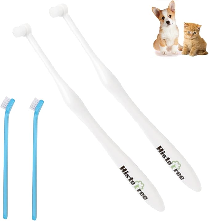 JGocot Dog Toothbrush, Cat Toothbrush|Mini Head|Micro Nano Bristle|Ultra Soft Pet Toothbrush for Sensitive Gum, Dog Dental Care Kit for Puppy,Kitten,Cats&Small Breed Dogs