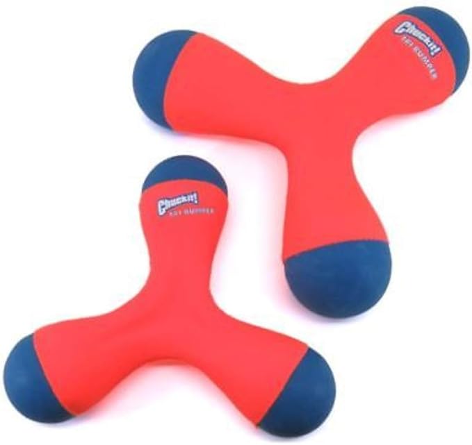 Chuckit! Amphibious Tri-Bumper Fetch Dog Toy, Medium (8.2 Inch),Black
