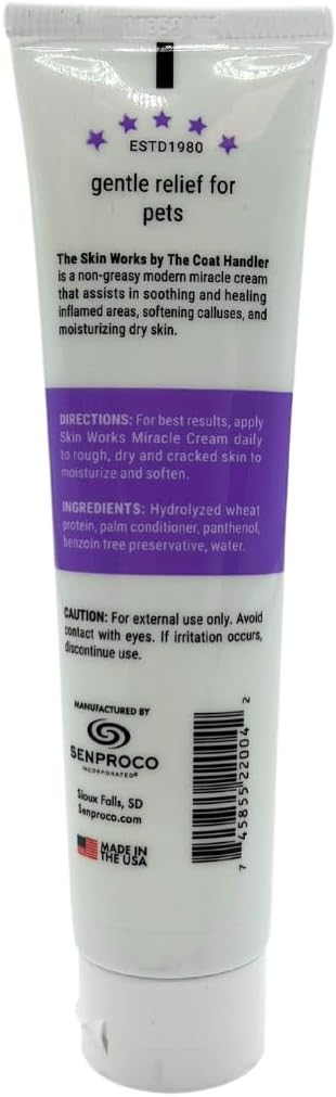 Skin Works, 4 oz | All Natural Ingredients, Non-Greasy, Soothing and Healing, Softens Calluses, Calms Inflamed Areas, Moisturizes Dry Skin for Pets and Humans