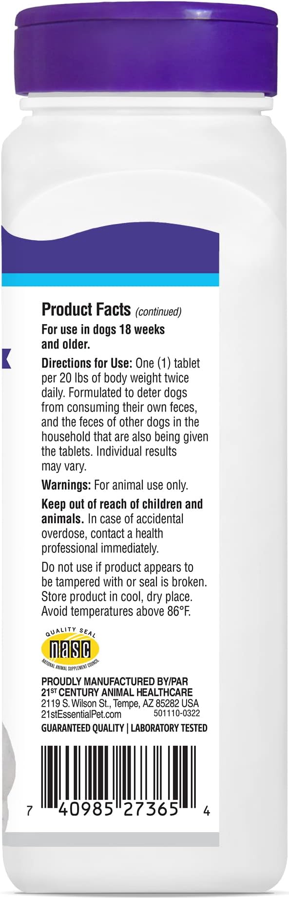 Stool Eating Deterrent with Yucca Schidigera Extract for Dogs