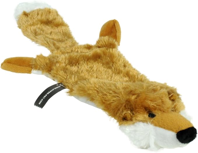 Hyper Pet Critter Skinz Fox Plush Dog Toy with Squeaker, Large
