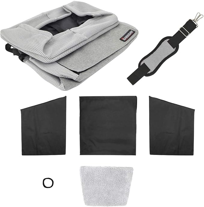 Pet Carrier Bicycle Basket Bag Pet Carrier/Booster Backpack for Dogs and Cats with Big Side Pockets,Comfy & Padded Shoulder Strap,Travel with Your Pet Safety(grey)