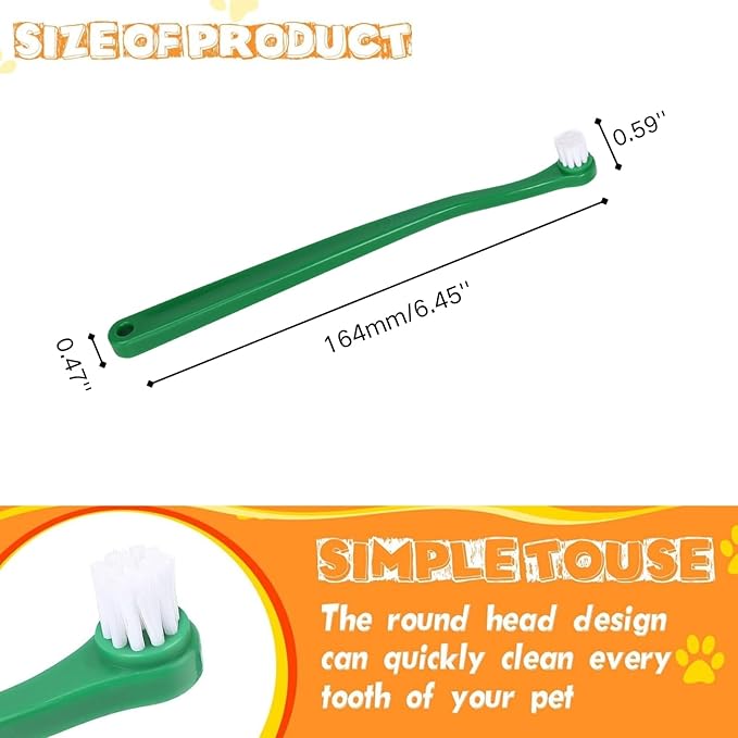 2 Pcs Pet Toothbrush for Hedgehog Small Animal Toothbrush Mini Head Soft Bristles Gentle Pet Toothbrush for Small Pets Dental Care Hedgehog Supplies Hedgehog Grooming Accessories (2 Pack)