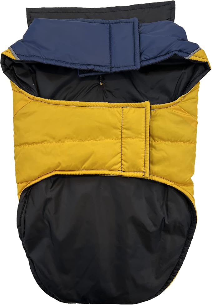 NCAA West Virginia Mountaineers Puffer Vest for Dogs & Cats, Size Medium. Warm, Cozy, and Waterproof Dog Coat, for Small and Large Dogs/Cats. Best NCAA Licensed PET Warming Sports Jacket