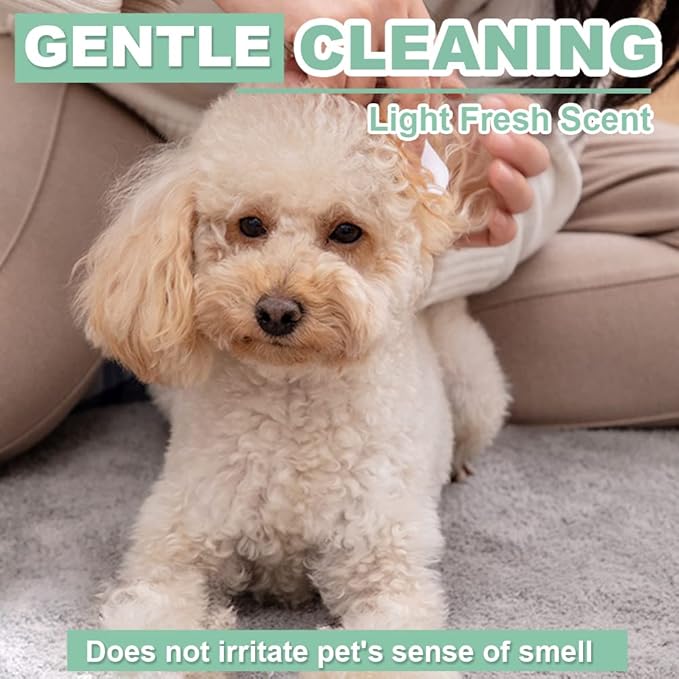 Air Jungles 3in1 Pet Wipes for Dogs and Cats 100 Count, 8" x 10" Extra Large Hypoallergenic Cleaning, Grooming, Deodorizing Wipes for Pets Paws Body Face Ear Butt